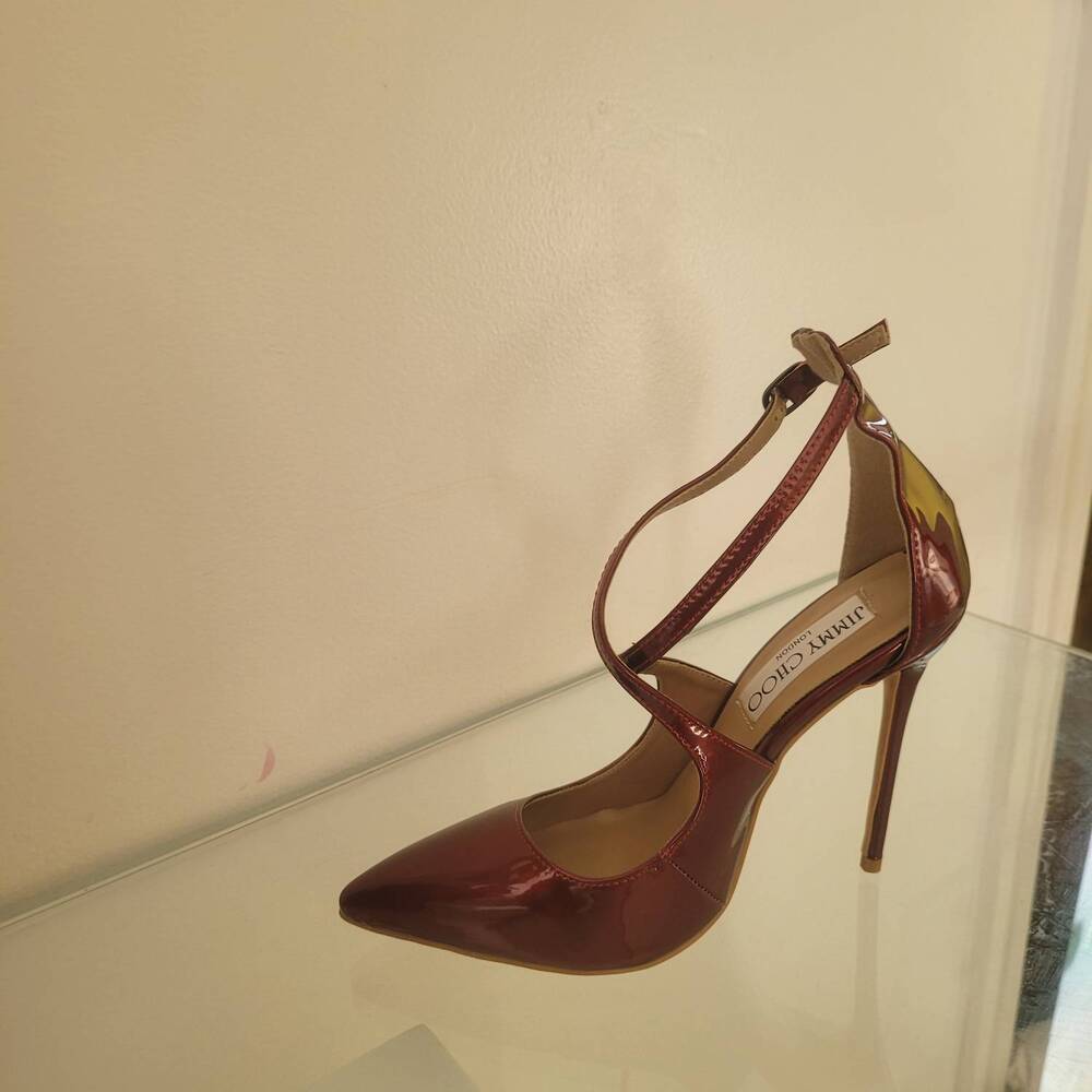 NEW JIMMY CHOO women's pointed toe office high heels in red